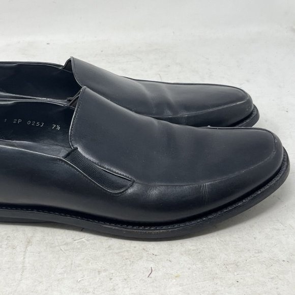 Prada Black Leather Loafers Men's 7.5 Slip On Prada Driving Shoes Drivers - Picture 2 of 10